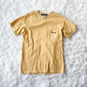 Lulusimon “Mama” Graphic Pocket Tee Yellow Comfort Colors Cotton Shirt Size S